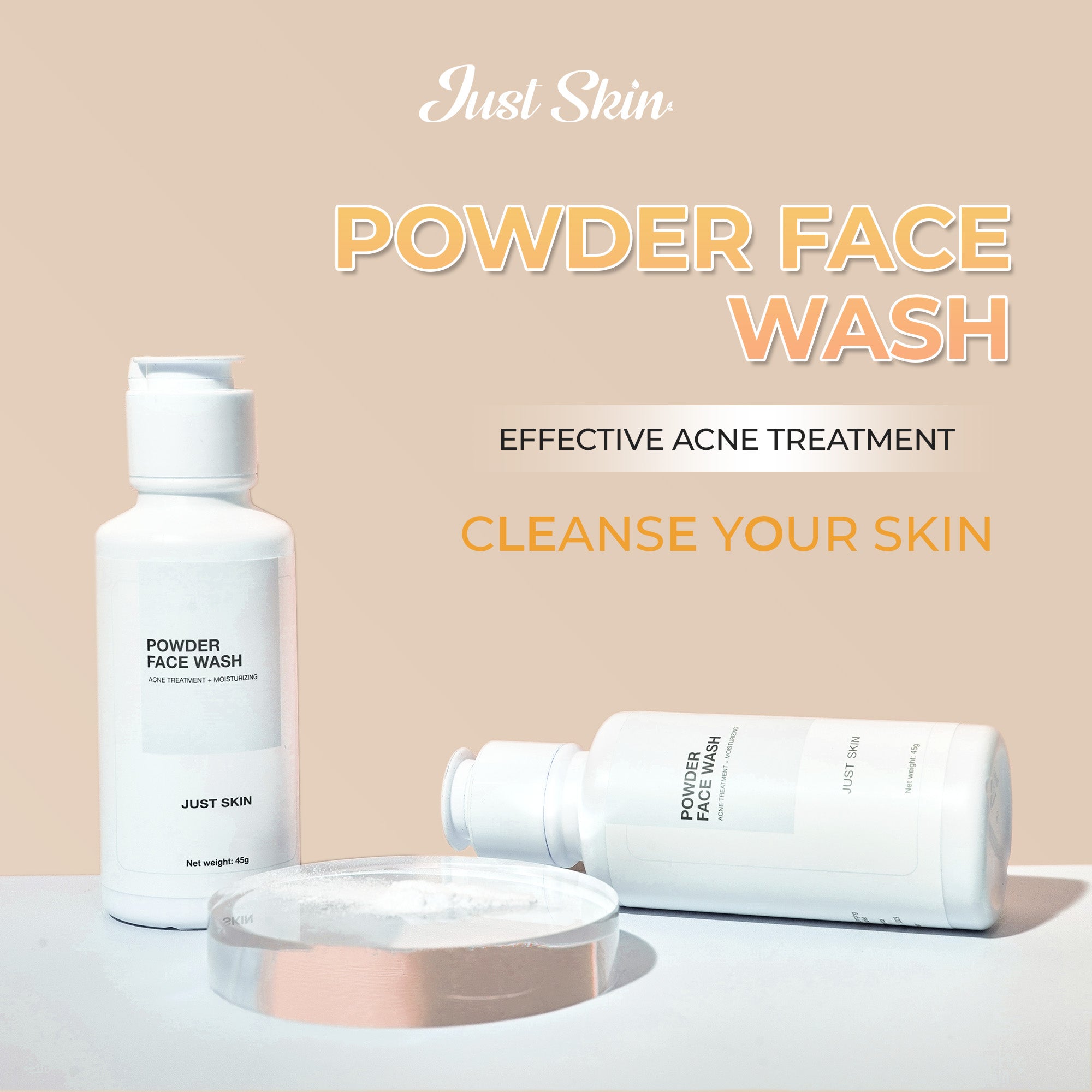 Powder face deals wash